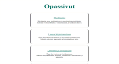 Desktop Screenshot of opassivut.com