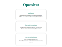 Tablet Screenshot of opassivut.com